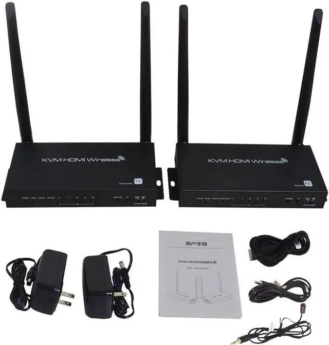 Alt view image 3 of 6 - 1080p 4K Wireless Transmission Display Adapter USB KVM HDMI Extender PC To TV Monitor Audio Video Transmitter and Receiver 100m