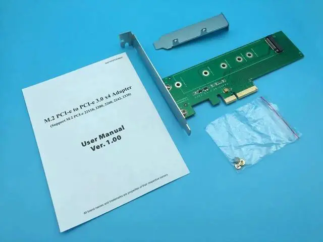 Alt view image 5 of 6 - M.2 PCIe 4 Lane SSD to PCIe 3.0 x4 Adapter PCIE x4 to NVMe/M.2 NGFF (M Key) Card