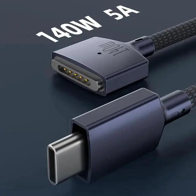 Alt view image 7 of 7 - Aomoproing 2M USB Type C to Magsafe 3 Magnetic Charger Cord Laptop Charging Cable Converter PD 140W for MacBook Air/Pro A2442 A2485 A2681