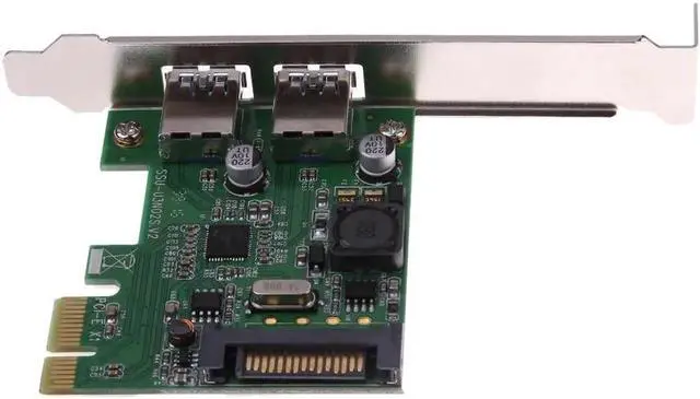 Alt view image 3 of 6 - PCI-E Express x1 to 2-Port USB 3.0 Controller Card Adapter Hub 5Gb/s Super speed PCIE Expansion Card for computer