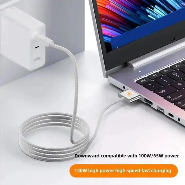 Alt view image 2 of 7 - USB Type C To Magsafe 3 Magnetic Charger Cord Laptop Charging Cable Converter PD 140W for MacBook Air/Pro A2442 A2485 A2681