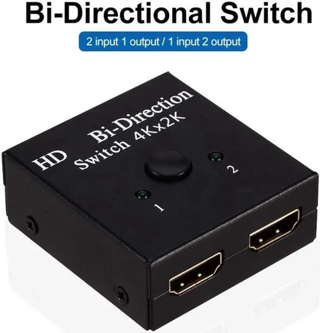 Main image of HDMI-compatible Splitter 4Kx2K Switch KVM Bi-Direction 1x2/2x1 HDMI-compatible Switcher Support 4K FHD Ultra 1080P for Projector