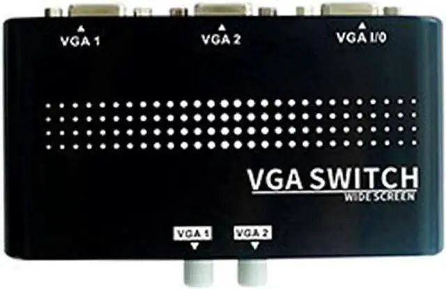 Alt view image 4 of 6 - Aomoproing 2 In 1 Out VGA/SVGA Manual Sharing Selector Switch Switcher Box For LCD PC KVM Switches Display Sharing 1080 HD Video Converter