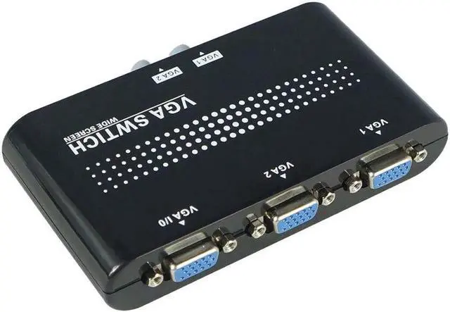 Alt view image 5 of 6 - Aomoproing 2 In 1 Out VGA/SVGA Manual Sharing Selector Switch Switcher Box For LCD PC KVM Switches Display Sharing 1080 HD Video Converter