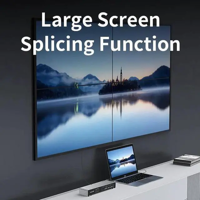 Alt view image 4 of 6 - 4 In 4 Out HDMI DVI Video Wall Controller 1080P TV Splicing 1X2 1X3 1X4 2X1 3x1 4X1 2X2 HDMI Splitter Switch