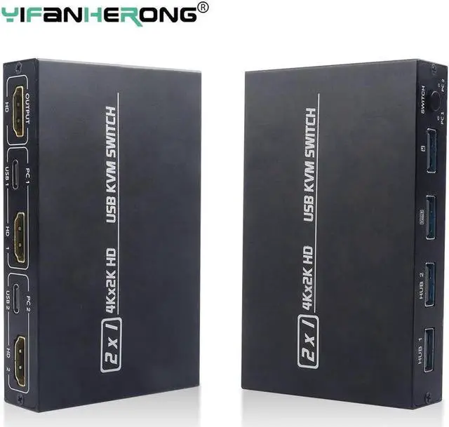 Main image of Aomoproing USB KVM Switch USB 2.0 Switcher HDMI-compatible KVM Switch 2 In 1 Out 4K for 2 PC Sharing Keyboard and Mouse EDID / HDCP Printer