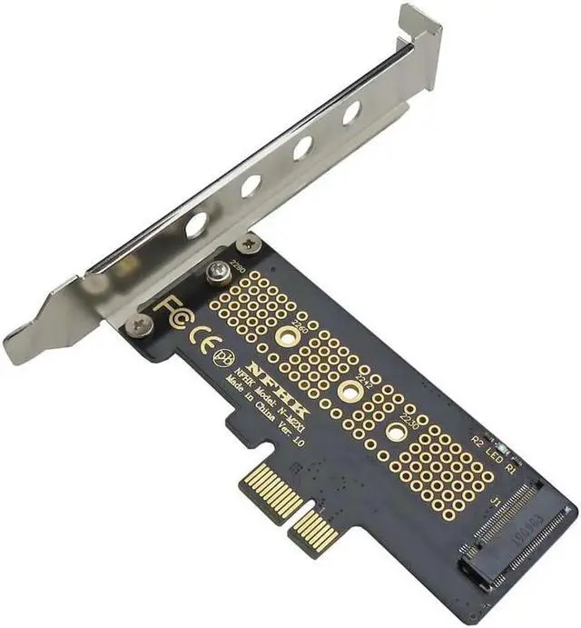 Alt view image 2 of 4 - NVME M.2 Adapter NGFF M.2 SSD PCIE Adapter PCIE to M2 Adapter SSD M2 PCI E M.2 Converter Card M Key Support 2230 2280 M2 SSD