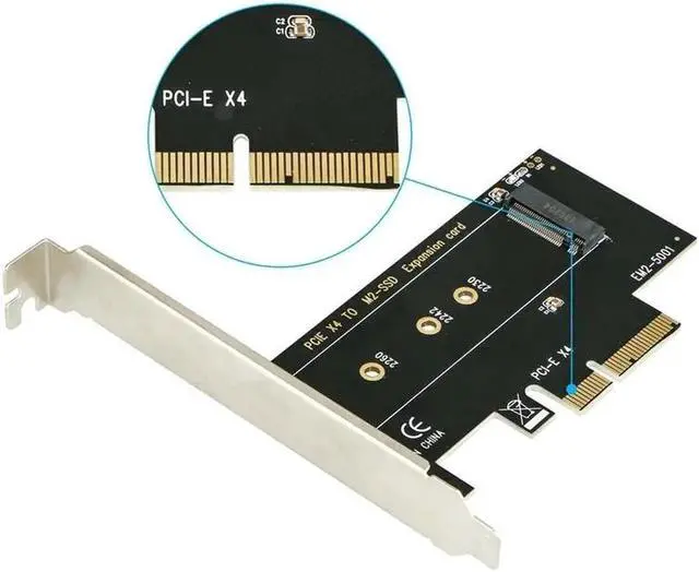 Alt view image 6 of 6 - M.2 Nvme Ssd Ngff To Pcie 3.0 X4/X8/X16 Adapter Pcie To M2 Expansion Card M Key Interface Card Full Speed