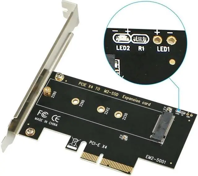 Alt view image 2 of 6 - M.2 Nvme Ssd Ngff To Pcie 3.0 X4/X8/X16 Adapter Pcie To M2 Expansion Card M Key Interface Card Full Speed