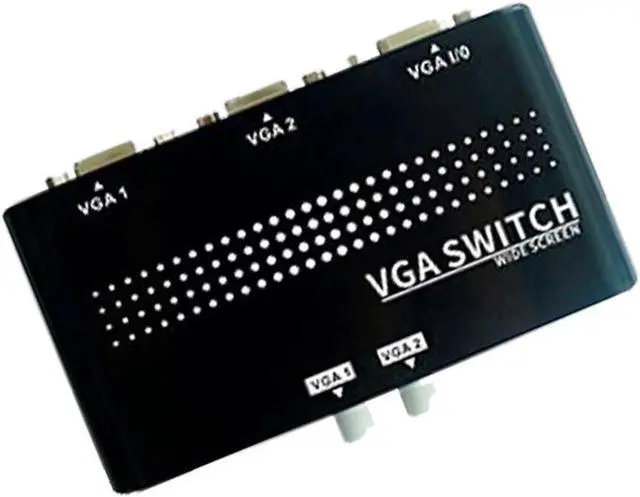 Alt view image 2 of 6 - Aomoproing 2 In 1 Out VGA/SVGA Manual Sharing Selector Switch Switcher Box For LCD PC KVM Switches Display Sharing 1080 HD Video Converter