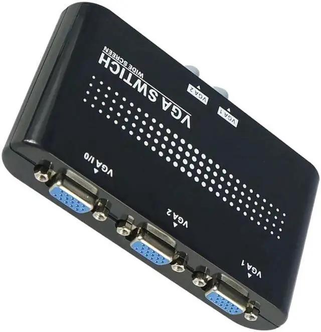 Alt view image 6 of 6 - Aomoproing 2 In 1 Out VGA/SVGA Manual Sharing Selector Switch Switcher Box For LCD PC KVM Switches Display Sharing 1080 HD Video Converter