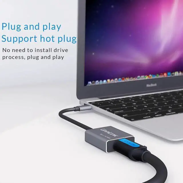 Alt view image 4 of 6 - Unnlink USB C to HDMI 4K@30Hz Type C to HDMI 20cm Converter Thunderbolt 3 to HDMI Adapter MHL for MacBook pro Galaxy S8 S9 p20