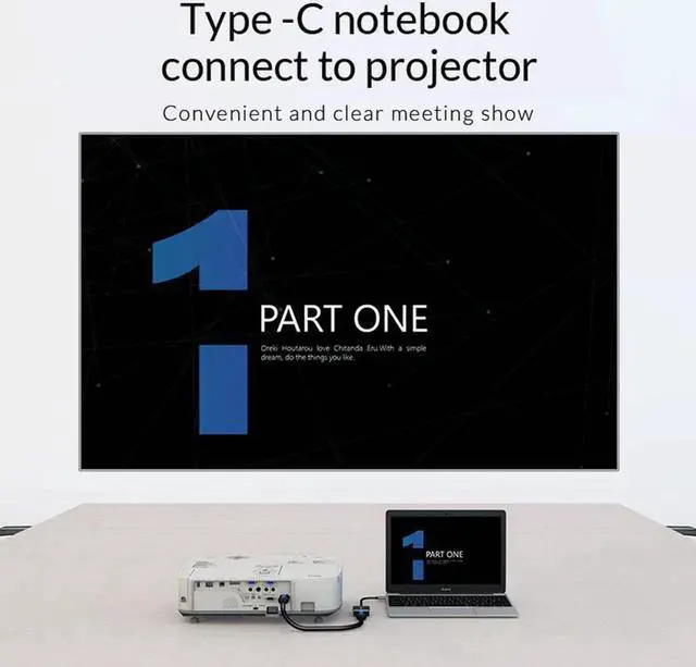 Alt view image 2 of 6 - Unnlink USB C to HDMI 4K@30Hz Type C to HDMI 20cm Converter Thunderbolt 3 to HDMI Adapter MHL for MacBook pro Galaxy S8 S9 p20