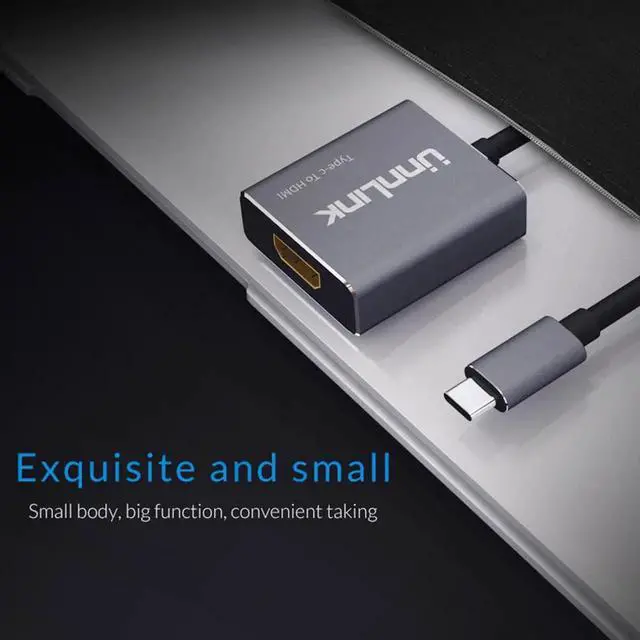 Alt view image 6 of 6 - Unnlink USB C to HDMI 4K@30Hz Type C to HDMI 20cm Converter Thunderbolt 3 to HDMI Adapter MHL for MacBook pro Galaxy S8 S9 p20