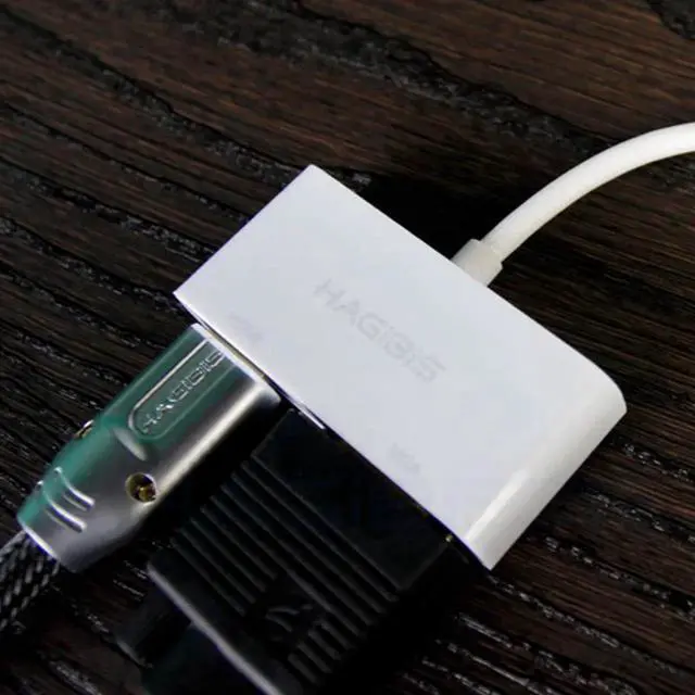 Alt view image 3 of 3 - Hagibis USB 3.1 Type C USB-C to HDMI Adapter 4K HD 1080P 2 in 1 USB-C to VGA Converter Cable for Apple Macbook Chromebook dell