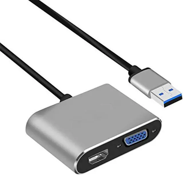 Alt view image 4 of 6 - 2019 USB 3.0 to HDMI VGA Adapter Mac OS USB to VGA HDMI Adaptor 1080P Converter Support HDMI VGA Sync Output for Windows7/8/10