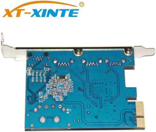 Alt view image 2 of 5 - USB 3.0 Expansion Card Desktop PCI-E to 3 Ports External USB 3.0 Ethernet RJ45 Port Adapter Card VL805 AX88179
