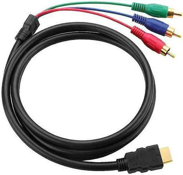 Alt view image 2 of 5 - kebidu 1080P 5FT 1.5M Male HDMI to 3 RCA Male Cable Video AV TV Composite Adapter Converter 3RCA Cable For XBOX 360