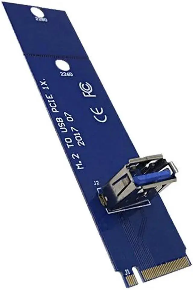 Alt view image 4 of 6 - NGFF M.2 to PCI E X16 Slot Adapter USB 3.0 Riser Card Mining Adapter Extension Converter for Graphics Card for BTC Miner