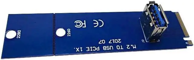 Alt view image 3 of 6 - NGFF M.2 to PCI E X16 Slot Adapter USB 3.0 Riser Card Mining Adapter Extension Converter for Graphics Card for BTC Miner