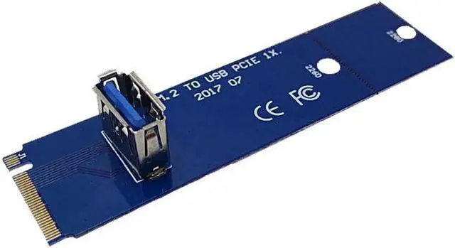 Alt view image 6 of 6 - NGFF M.2 to PCI E X16 Slot Adapter USB 3.0 Riser Card Mining Adapter Extension Converter for Graphics Card for BTC Miner