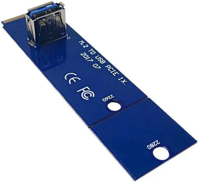 Alt view image 2 of 6 - NGFF M.2 to PCI E X16 Slot Adapter USB 3.0 Riser Card Mining Adapter Extension Converter for Graphics Card for BTC Miner