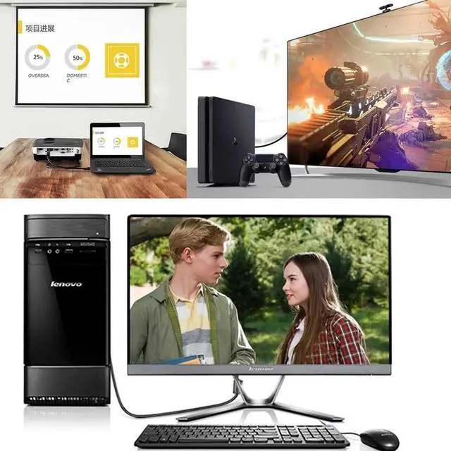 Alt view image 6 of 6 - DVI Cable DVI-D 24+1 Dual Link Adapter Male to Male High Speed Video Cable Support 3D 1080P for TV Projector Laptop Monitor Xbox