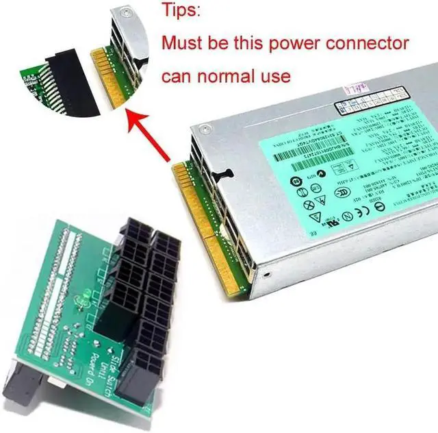Alt view image 6 of 6 - Breakout Board Adapter Power Supply DPS 800GB/1200FB/1200QB Power Module 10 6pin Connector for Ethereum BTC Miner Mining Device