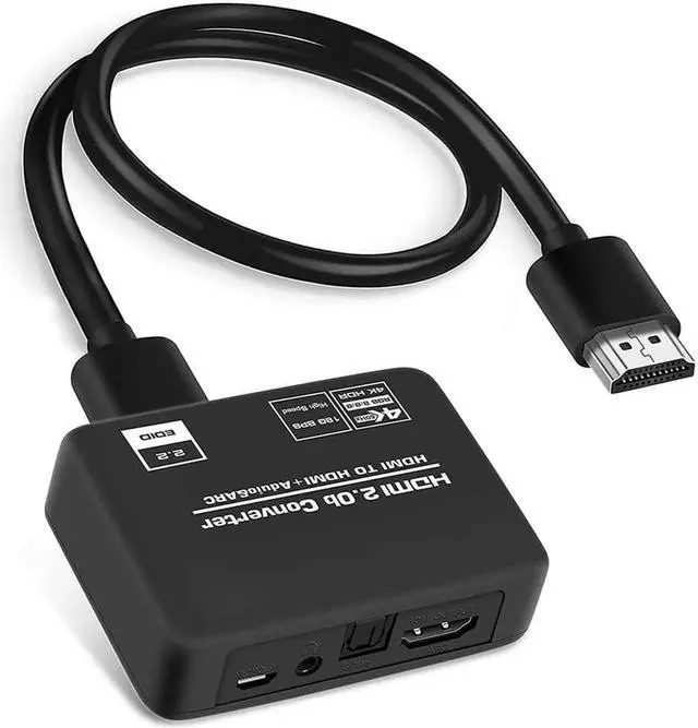 Main image of HDMI Audio Extractor Splitter 4K@60Hz HDMI Audio Adapter Converter HDMI to HDMI Audio Inserter Extractor with 3.5mm Audio Output