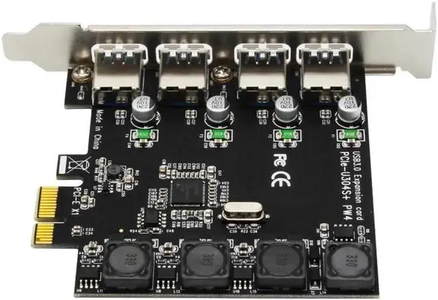 Alt view image 5 of 6 - 5Gbps 4 Ports USB 3.0 Superspeed Expansion Card Adapter PCI-E PCI Express Controller for PCIe X1 X4 X8 X16 Port for Win 7 8 10