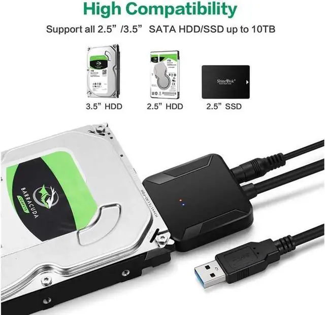 Alt view image 4 of 7 - 0.4m USB 3.0 To Sata Adapter Converter Cable 22pin SataIII To USB3,0 Adapters For 2.5" Sata HDD SSD
