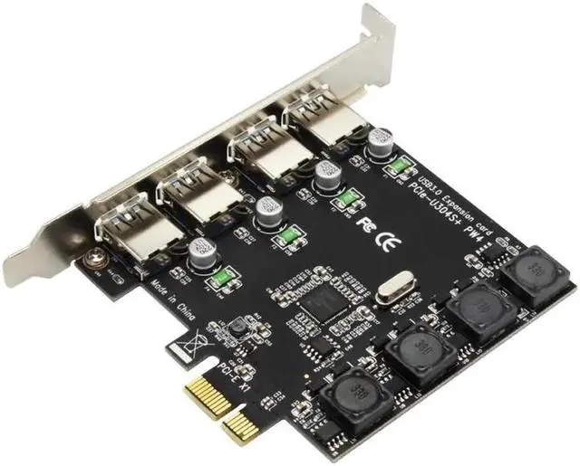 Alt view image 6 of 6 - 5Gbps Superspeed 4 Ports USB 3.0 Expansion Card Adapter PCI E PCI Express Controller for PCIe X1 X4 X8 X16 Port for Win 7 8 10