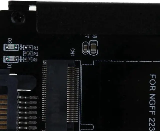 Alt view image 4 of 6 - Black Metal Case B+M Key M.2 NGFF SSD to 2.5 SATA 3 6Gb/s Adapter Card with Enclosure Socket M2 NGFF Adapter