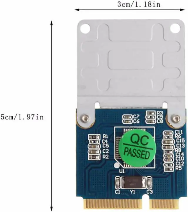 Alt view image 2 of 6 - Dual TF Micro SD Card to Mini PCI-E Express + half Bracket Memory Reader Adapter