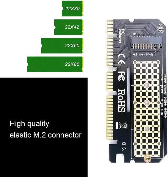 Alt view image 2 of 6 - PCIE to M2/M.2 Led Expansion Card Computer Adapter for Adapter/M.2 SSD PCIE Adapter M.2 NVME/M2 PCIE aluminium alloy