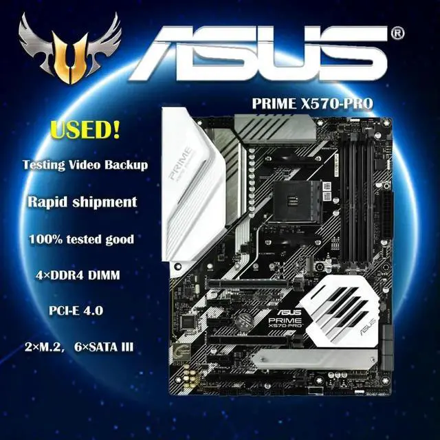 Main image of PRIME X570-PRO Motherboard AM4 X570 DDR4 128GB PCI-E 4.0 HDMI SATA III USB3.2 ATX For Ryzen 3 PRO 3200G 5600G CPU