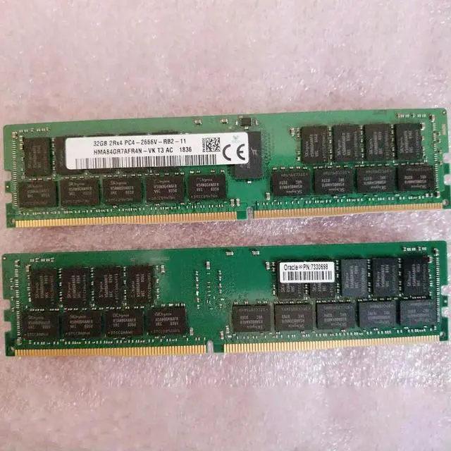 Alt view image 3 of 3 - RAM 32GB DDR4 2666MHz 2RX4 PC4-2666V REG RDIMM For SK Hynix Server Memory 2666 1 Pcs