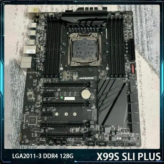 Main image of LGA2011-3 DDR4 128G M.2 SATA3 USB3.0 PCI-E 3.0 ATX Desktop Motherboard X99S SLI PLUS For
