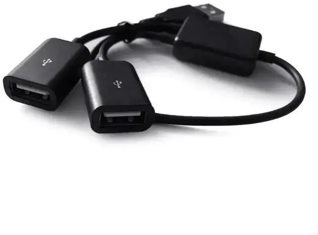 Alt view image 3 of 4 - USB 2.0 Splitter Y Cable 1 Male to 2 Female Extension Cord Power Adapter Converter for PC Car Data Transmission Charging