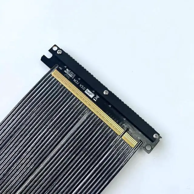 Alt view image 3 of 7 - PCIe 4.0x16 Graphics Card Extension Cable Dual Reverse Full Speed Stable Compatible for ITX A4 Chassis (M33JK-TU, 19cm)