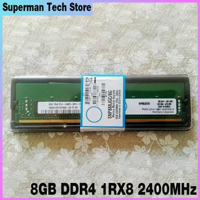 Main image of 1Pcs SNP888JGC/8G For Server Memory 8G PC4-19200 RAM 2400 8GB DDR4 1RX8 2400MHz