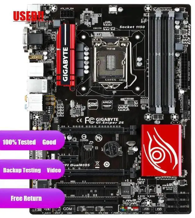 Main image of GA-G1.Sniper Z6 Desktop Motherboard G1.Sniper Z6 Z97 A 1150 i3 i5 i7 DDR3 32G SATA3 ATX