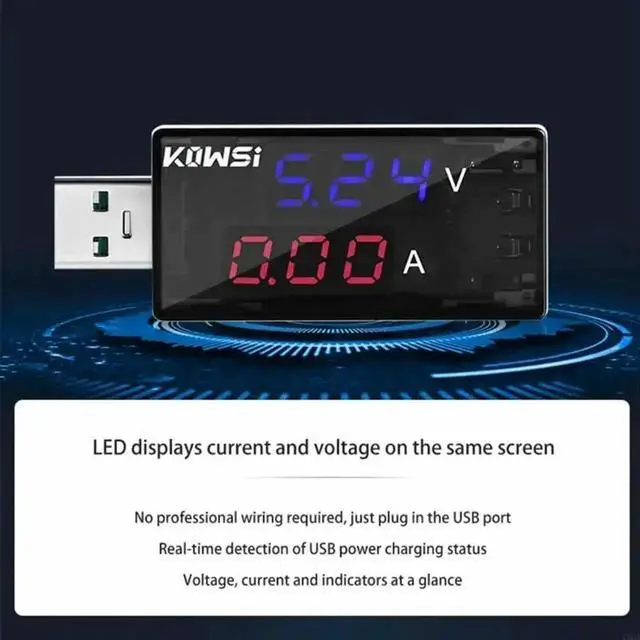 Alt view image 2 of 3 - KWS-11VA Dual USB Tester Tester Voltmeter Ammeter Detection