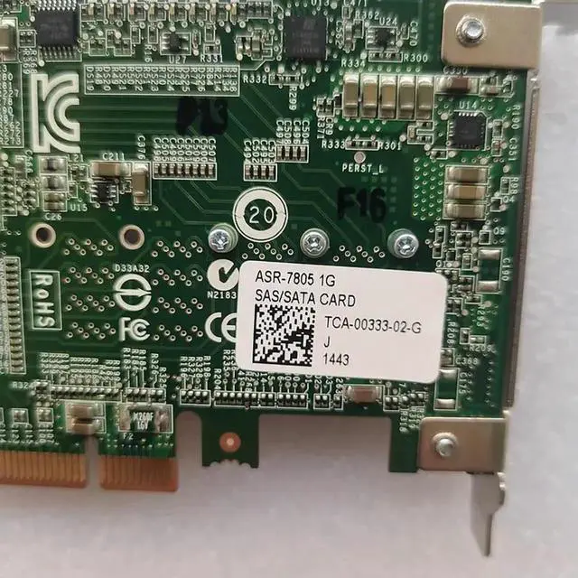 Alt view image 3 of 3 - For Adaptec ASR-7805 SAS/SATA Disk array expansion card 12GB/S 1G cache PCIE*8 ASR7805