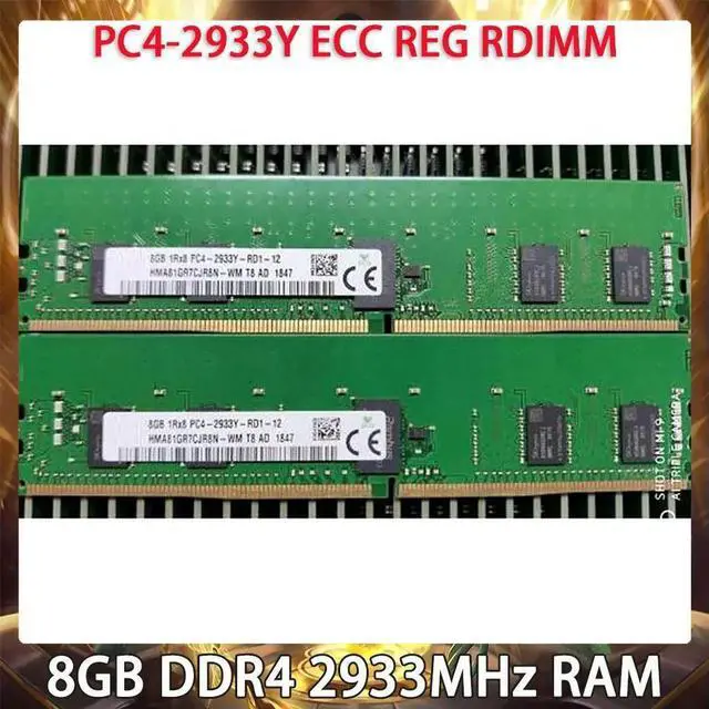 Alt view image 2 of 3 - 1 Pcs 8GB RAM 8G DDR4 2933MHz ECC REG RDIMM PC4-2933Y For SK Hynix Server Memory