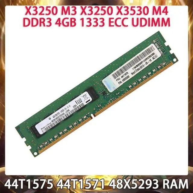 Main image of 44T1575 44T1571 48X5293 RAM X3250 M3 X3250 X3530 M4 DDR3 4GB 1333 ECC UDIMM Server Memory