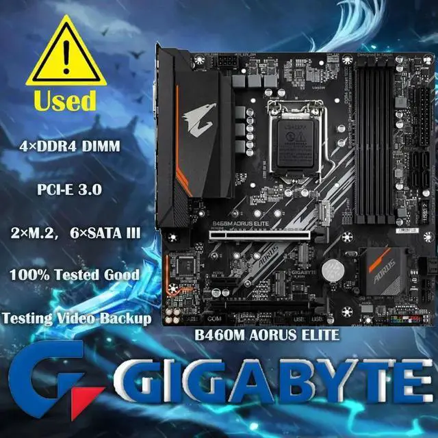 Main image of GA B460M ELITE Micro-ATX B460 DDR4 M.2 128G Support 10 gen A 1200 CPU Disassemble Motherboard
