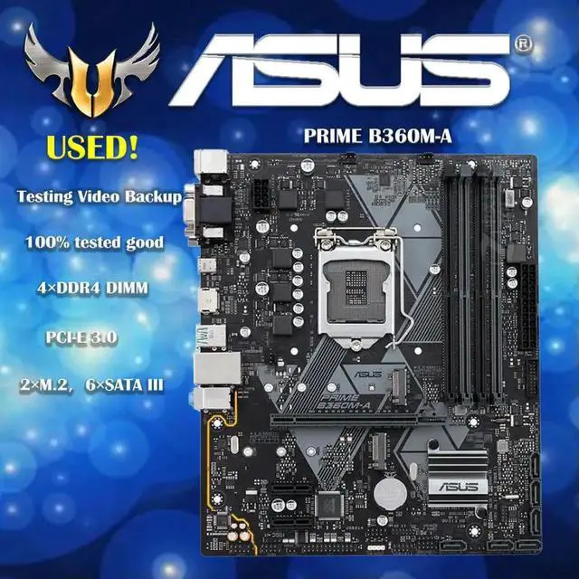 Main image of PRIME B360M-A With B360 A 1151 Micro-ATX Desktop Motherboard