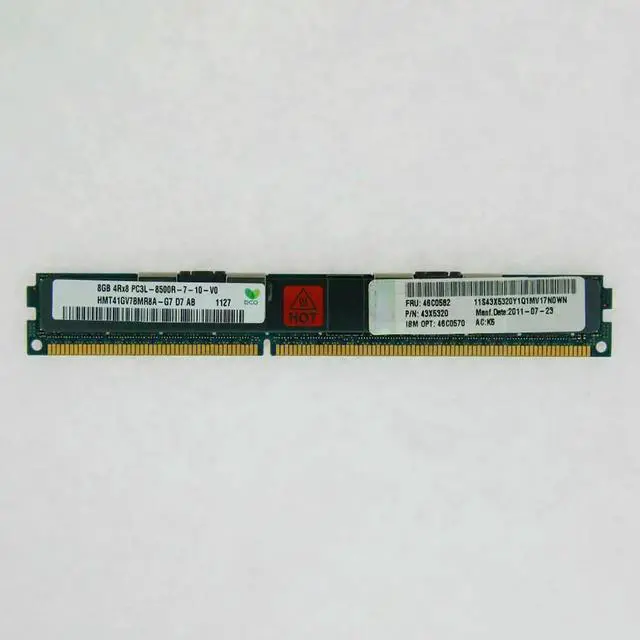 Alt view image 2 of 3 - 43X5320 46C0582 Server Memory HX5 8GB DDR3 1066 4RX8 PC3L-8500R VLP REG RAM