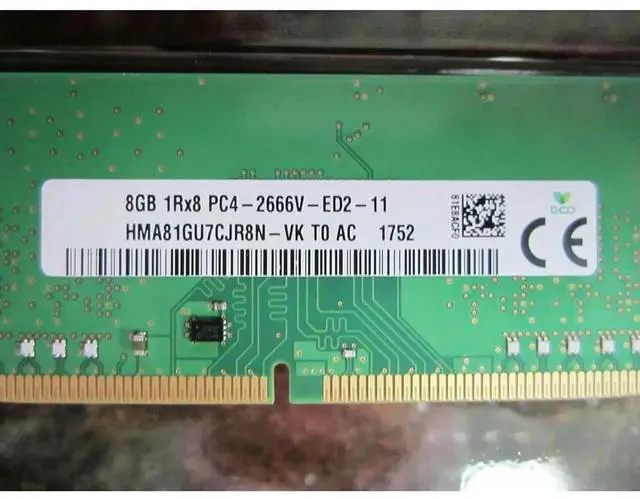 Alt view image 3 of 3 - 1PCS For SKHynix HMA81GU7CJR8N-VK 8GB DDR4 2666 ECC UDIMM RAM 1RX8 PC4-2666V Memory